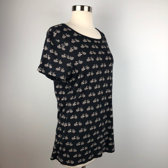 French Connection Sonny Slub Bicycle Print Tee Large - Picture 6 of 8